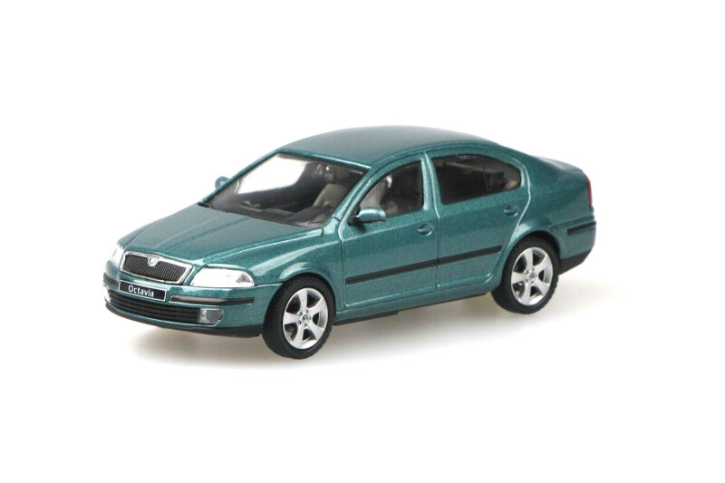 Abrex Škoda Octavia II 1:43 Zelená Island Metalíza